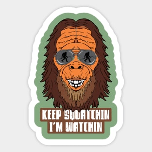 Funny Bigfoot Sasquatch Squatchin Sticker